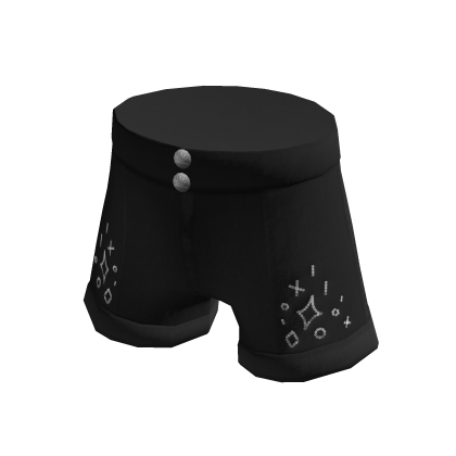 Front Seam Shorts [Rthro] - Black & Silver thumbnail