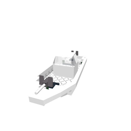 WHITE ARMY BOAT - ! 