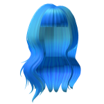 Blue Side Part Hair
