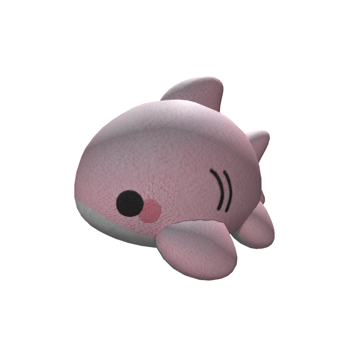 Cute pink shark hat plushie