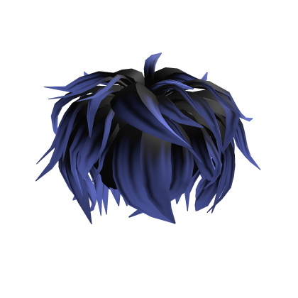 Messy Black and Blue Anime Boy Hair thumbnail