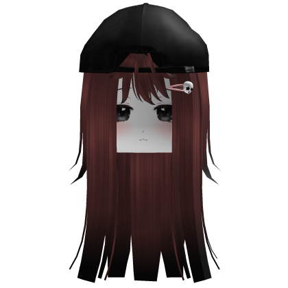 Red and Black Cute Hair With Cap