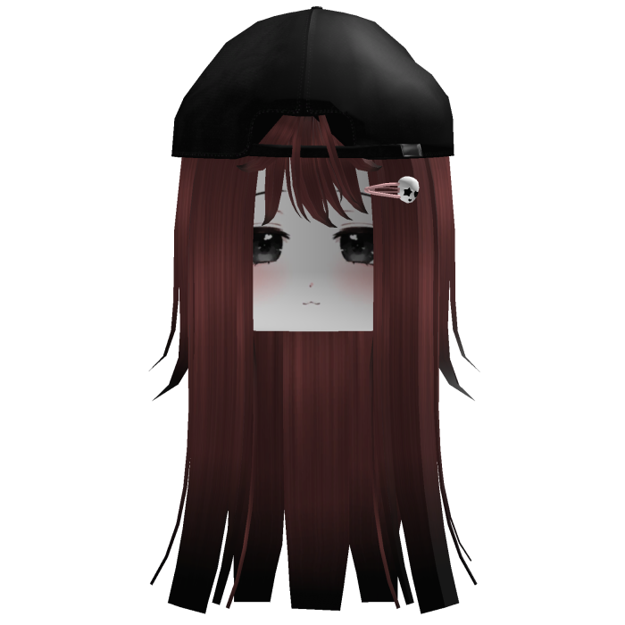 Red and Black Cute Hair With Cap
