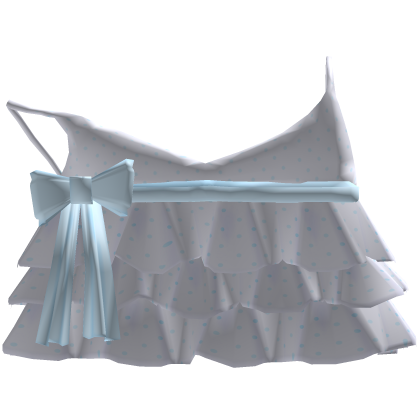 ♡ blue & white summer ruffled kawaii cute tank top