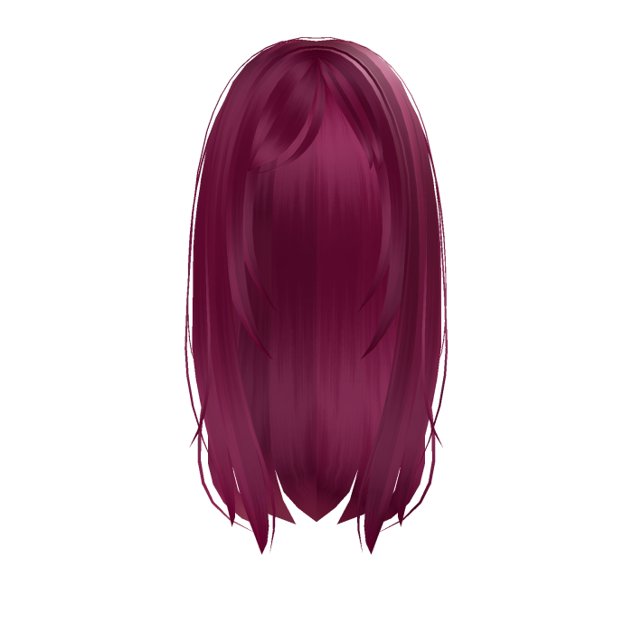 ʚ♡ɞ Straight Hair /w Bangs In Magenta