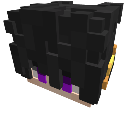 Pixel knight w/purple eyes & black hair [Fluxion] Roblox item