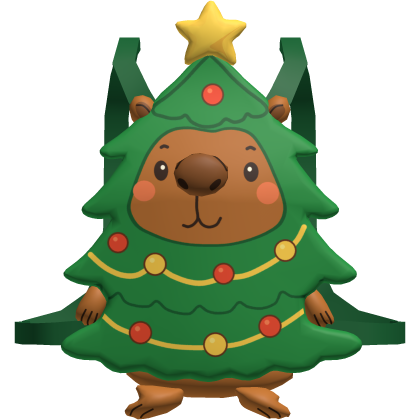 Cute Xmas Christmas Tree Capybara Backpack [3.0]