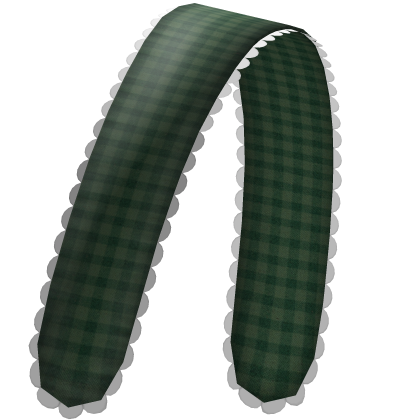 green plaid ruffled cottage headband Roblox item