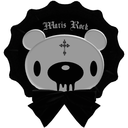 ʕ｡- ˕ -｡ʔ ruffled black bear pin 