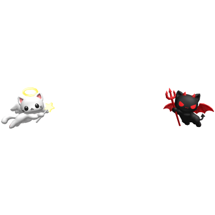 Angel Devil Cats Kitties