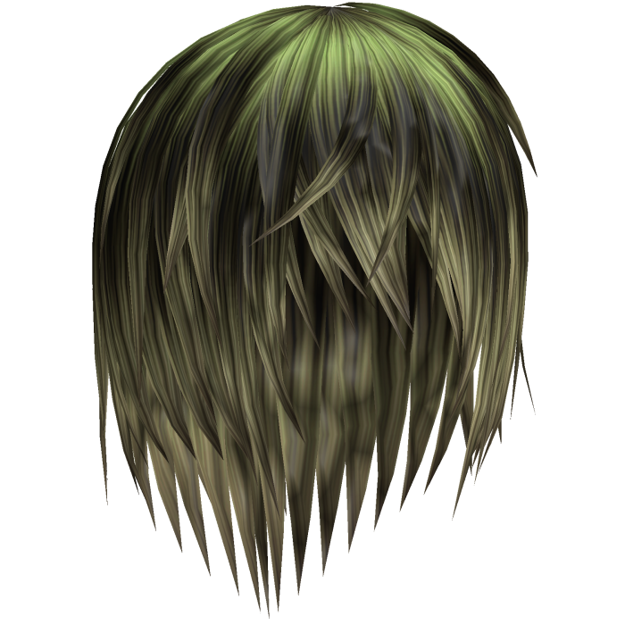 green acid monster wet emo hair 