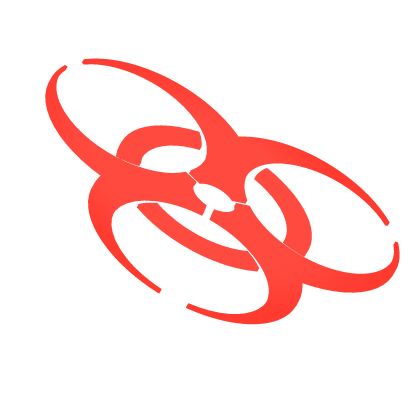Red Angel Biohazard Halo False Memory (Glowing)
