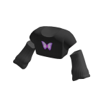 🍀Y2K Butterfly Tee w Armwarmers (Purple)