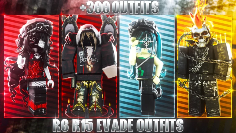 [UPD!] Emo R6/R15 Evade Outfits - Roblox
