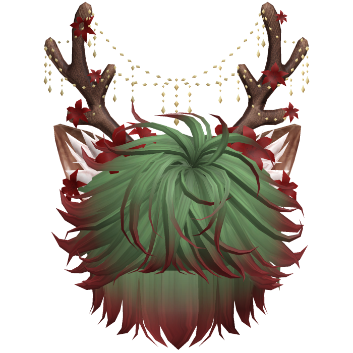 Christmas Messy Hair w/ Antlers