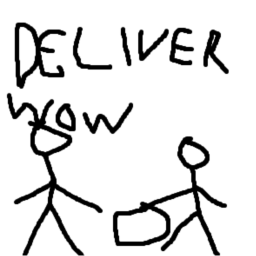 deliver stuff to houses to become rich