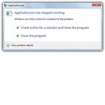 Application.exe has stopped working