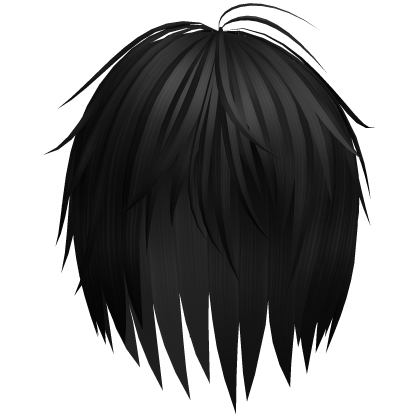 Emo Messy Razor Cut Layered Hair (Black)