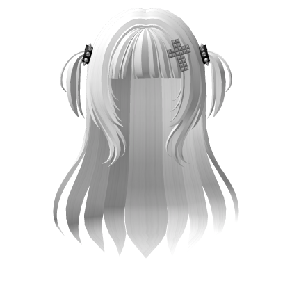 Long Straight Emo Goth Y2K Hair - White