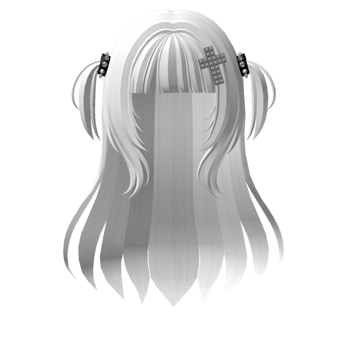 Long Straight Emo Goth Y2K Hair - White