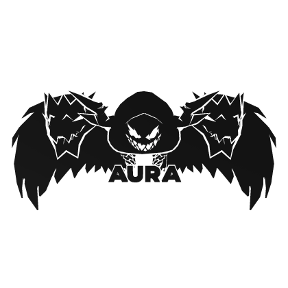 Cartoony White Hood Aura Dragon Wings Combo