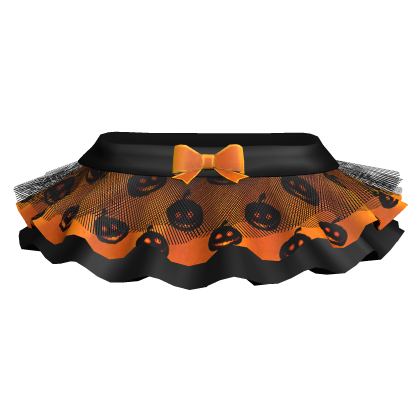 Halloween Skirt w/ Pumpkins and Black Tulle [3.0]