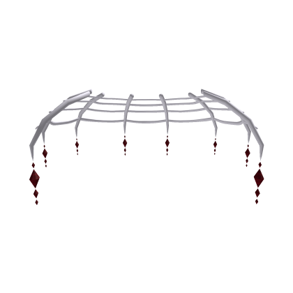 🤍🕸️ Spider's Grace crystal web skirt - Red 