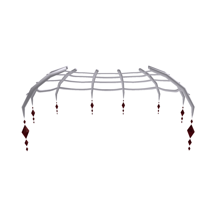 🤍🕸️ Spider's Grace crystal web skirt - Red 