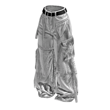 White Utility Cargo Pants
