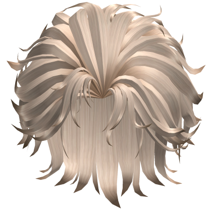 Fluffy Swept Back Hair - Champagne Blonde thumbnail