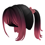 Black and Pink Cotton Candy Hair