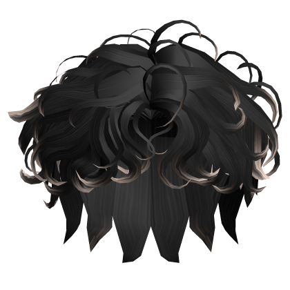 Curly Middle Part Hair in Black&Blonde Roblox item