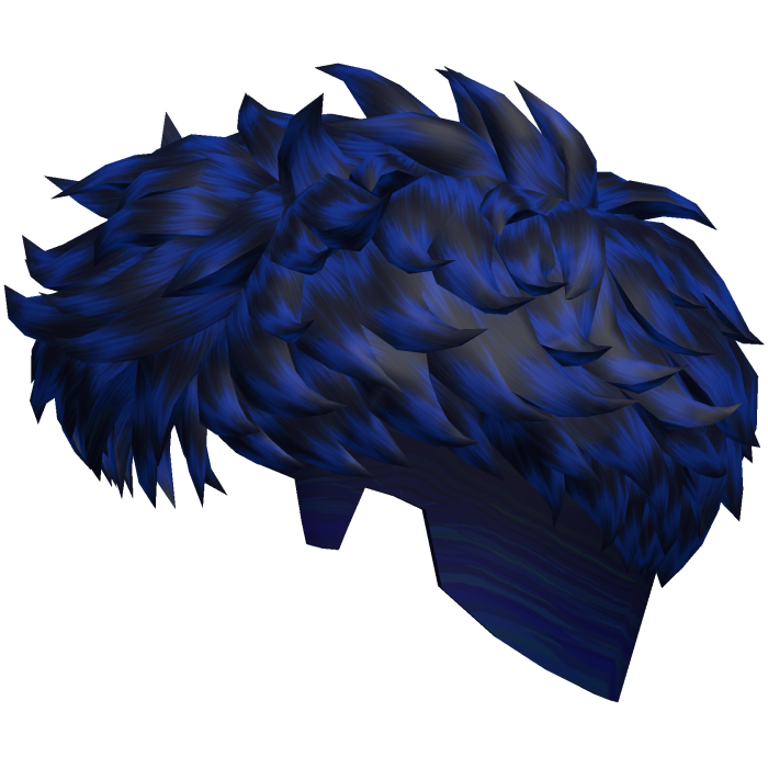 Blue Messy Blowout Taper Hair