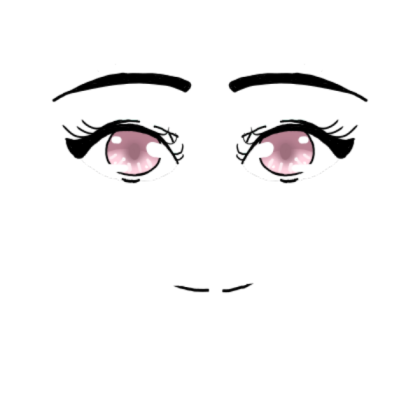 ANIME GIRL FACE Pink eyes Roblox decal