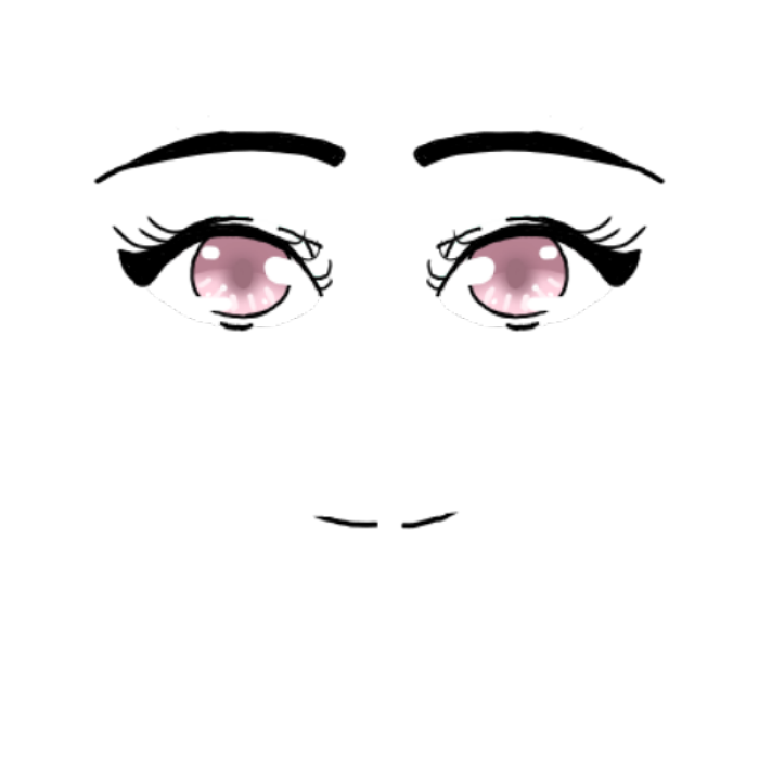 ANIME GIRL FACE Pink eyes Roblox decal
