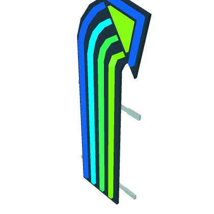 🎉 Gradient Arrow Neon Sign Block Obby