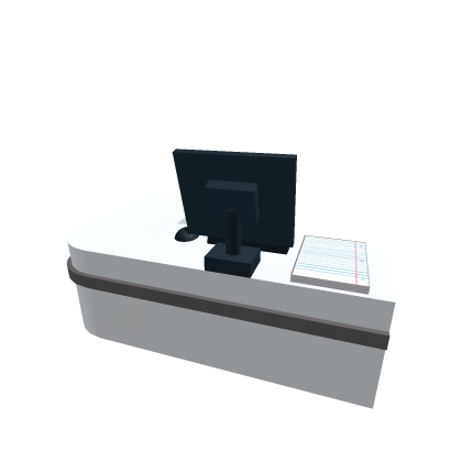 Blank check-in desk