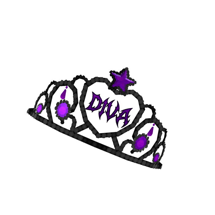 Diva punk crown (purple)
