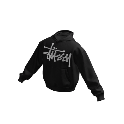 Designer Stussy Hoodie Black thumbnail