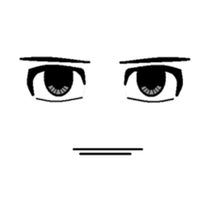 Anime Face,Gray eyes Roblox decal