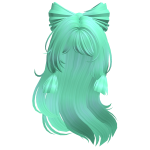 Teal Bow Hair