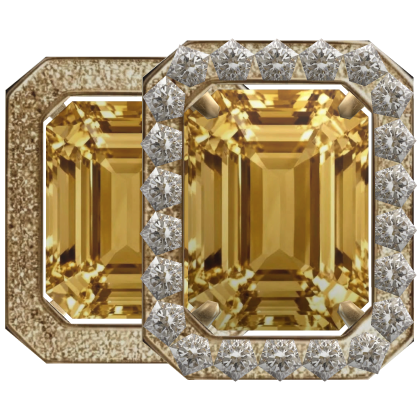 Luxurious Pendant Citrine Earrings