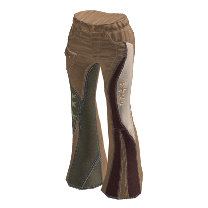 Y2K Boho Patchwork Flare Pants (Yellow)