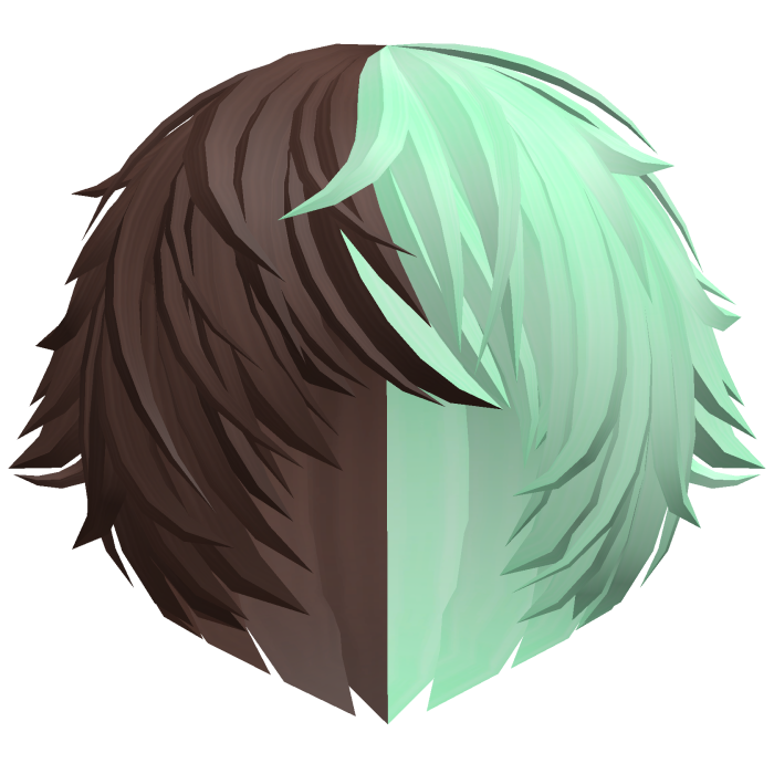 messy choco mint vampire emo anime hair w tufts