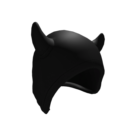 Black Hood with Horns Roblox item