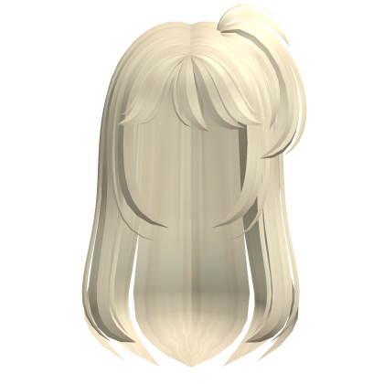 ♡ yellow anime straight side ponytail hair Roblox item