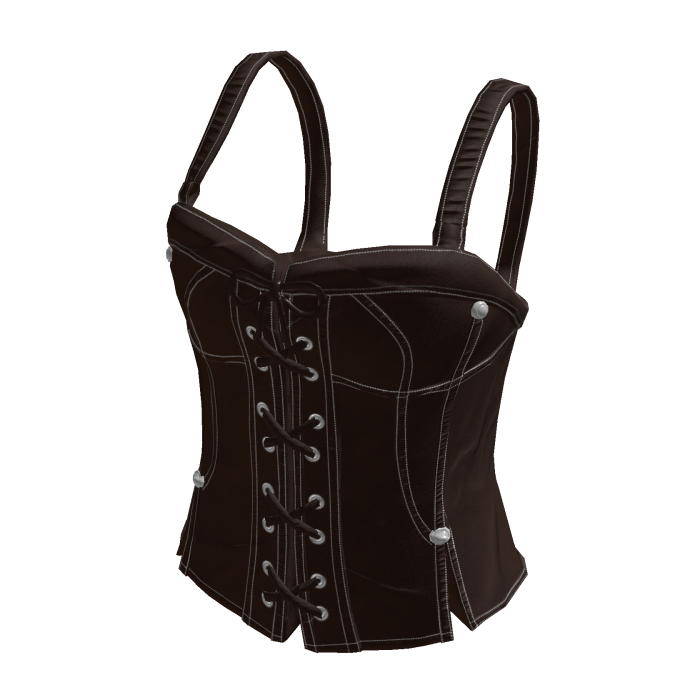 Y2K Lace Up Corset Top (Black)