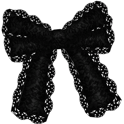 gothic lace hair bow (left) black Roblox item