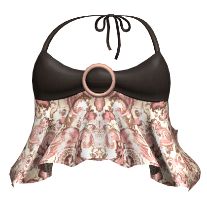 ☆ Neopolitan 2000's Flowy Halter Top