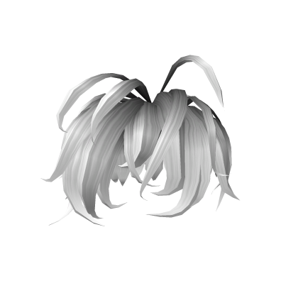 Roblox Item Messy Edgy Short Black to White Hair